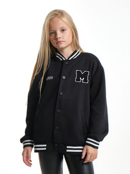 Бомбер (джемпер) 33-25015 черный - Mini maxi фото 7