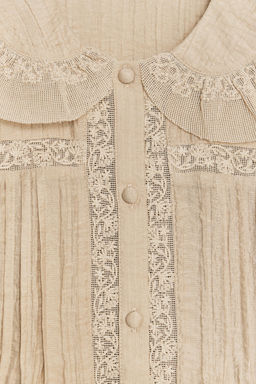 EMBROIDERED PETER PAN COLLAR SHIRT - Zara фото 8