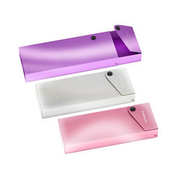 Цена за 3 шт. Пенал пластиковый ErichKrause Glossy Candy, ассорти (в пакете по 3 шт.)