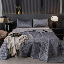 Велюровое покрывало ромб OVF036 240*260