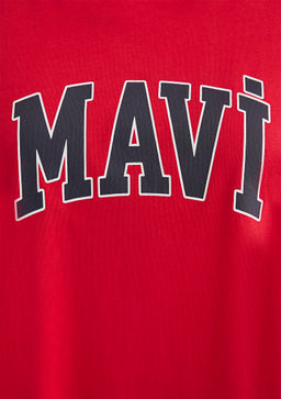 Mavi Logo Bask?l? K?rm?z? Tisort  фото 8