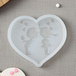 Силиконовая форма «Влюблённые», 7,5×5,5 см, прозрачная