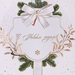 Пакет подарочный новогодний ламинированный квадратный «Золото», 22 х 22 х 11 см