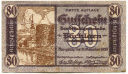 80 геллеров 1920 года Австрия Пёхларн (нотгельд)
