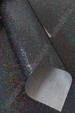 Кожзам "Соты" А4 (5 листов) SF-3945, черный голографик №26