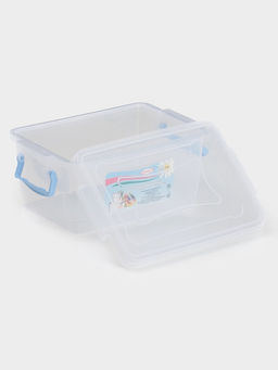 Контейнер пищевой, 1.5 л, 21×14×10 см, пластик, прямоугольный, прозрачный, ручки МИКС