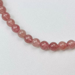 Бусы из Кварца клубничного (красный Авантюрин) 46 см +