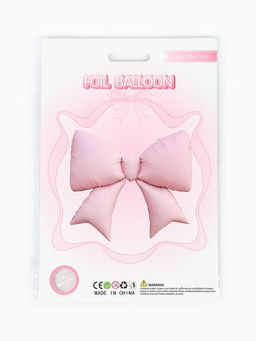 Цена за 2 шт. Воздушный шар фольгированный 39" "Бантик" цвет розовый