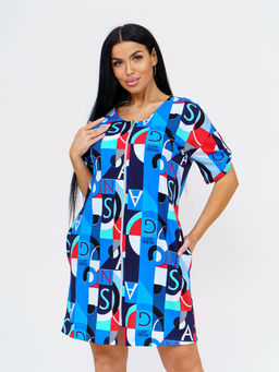 Халат женский, цвет синий