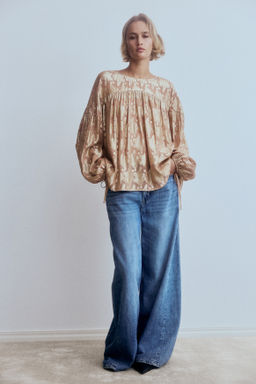 Blusa oversize en tejido jacquard - H&m фото 6