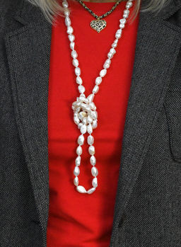 Бусы длинные из жемчуга барокко 8*15мм цвет белый, 110см - Радуга камня фото 2