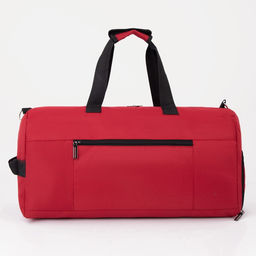 Сумка спортивная на молнии, отдел для обуви, наружный карман, цвет красный - Simaland фото 3