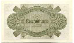 Банкнота 2 рейхсмарки 1940 года Германия (Для оккупированных территорий)