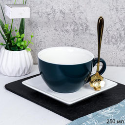 Чайная пара 250 мл с ложкой / HG-146 /уп 1/ подарочная упаковка