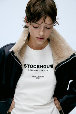 Camiseta oversize con motivo estampado - H&m фото 3
