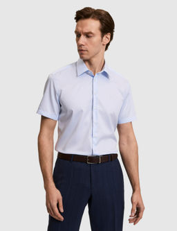 A__k Mavi Regular Fit K_sa Kollu G_mlek