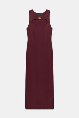 KNIT DRESS WITH CUT-OUT AND METAL DETAIL - Zara фото 5