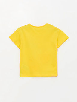 Bisiklet Yaka Bask?l? K?sa Kollu K?z Bebek Ti??rt - Waikiki фото 2