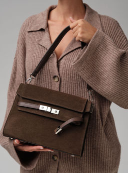 Замшевая сумка Rachel DBR 31361 кофе  фото 2