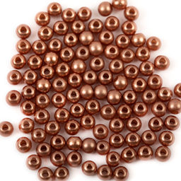 Бусина Zlatka пластик PB-1 6 мм 50 шт 2 шт №65 медный