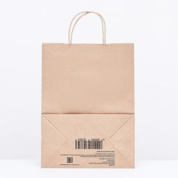 Цена за 25 шт. Пакет бумажный крафт 90 г/м, круглая ручка 26 х 15 х 35 см - Simaland фото 3
