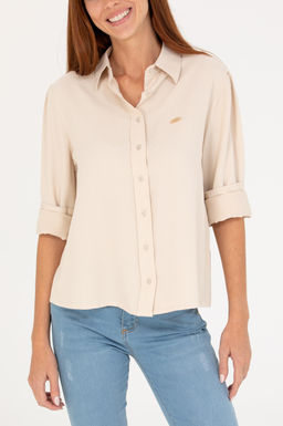 U. S. Polo Assn Женская рубашка с длинным рукавом Stone - U.s. polo assn фото 6