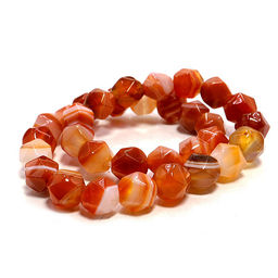 Браслет из камня 6мм с огранкой Сердолик помогает находить людям свою половинку и дарует счастье