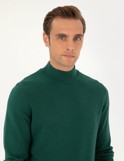 Ye_il Slim Fit Yar_m Bal_k__ Yaka Basic Triko Kazak - Pierre cardin фото 2
