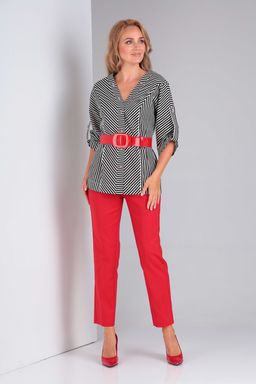 Костюм Gamma & Gracia 384 красный серый полоска