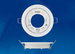 GX53/H2 WHITE 10 PROM Светильник ультратонкий встраиваемый. В составе набора из 10шт. Корпус белый. Картон. TM Uniel.