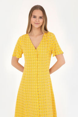Женское желтое тканое платье - U.s. polo assn фото 9