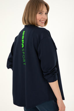 Женская темно-синяя трикотажная рубашка Неожиданная скидка в корзине - U.s. polo assn фото 2