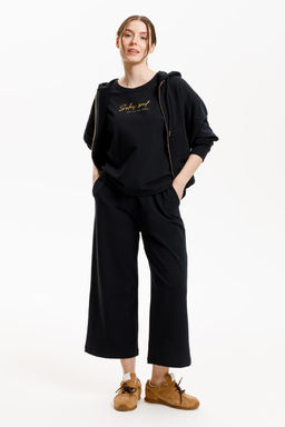 ЕВТ 4146/темный черный брюки жен