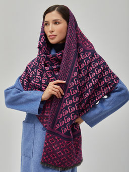 В составе шерсть ! теплый двусторонний палантин - Tantino фото 5