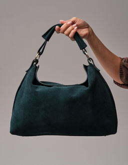 Замшевая сумка на плечо Deboro 30900 форест