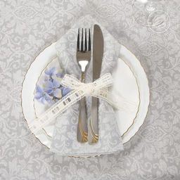 Столовый набор Вензель:скатерть 150*250 см.+12 салф. рогожка