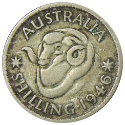 Монета 1 шиллинг 1946 года Австралия