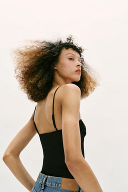 BODY TUL FRUNCES / Negro - Zara фото 5