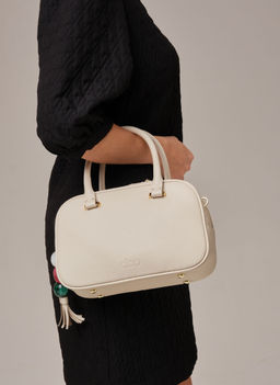 Кожаная сумка Hawaii DBR 31216 светлый крем фото 9