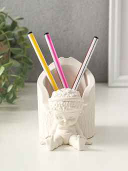 Карандашница "Ангел" 12х10 см, гипс