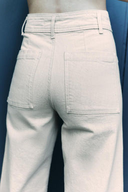 ZW MARINE STRAIGHT-LEG HIGH-WAIST JEANS - Zara фото 2