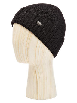 Шапка муж. каш+шерсть+виск LB-N88120 black melange
