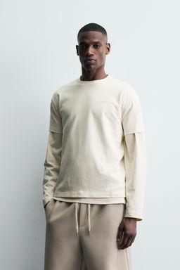 T-SHIRT WITH RAISED TEXT - Zara фото 2