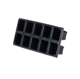 Мини-кассета для рассады 10яч. 25х14х5,6см с ручкой (полистирол) черная