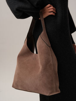 Замшевая сумка хобо Michele DBR 31156 капучино фото 4