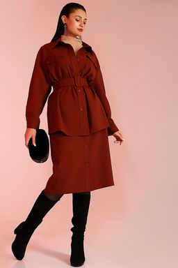 Костюм АНАСТАСИЯ Мак с поясом