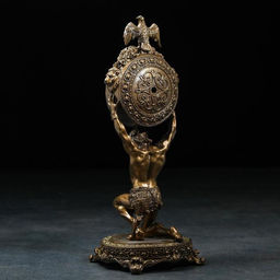 Часы настольные интерьерные каминные «Атлант», 15×15×38 см