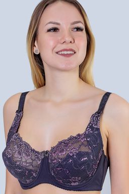 Бюстгальтер темно-серый чашка E