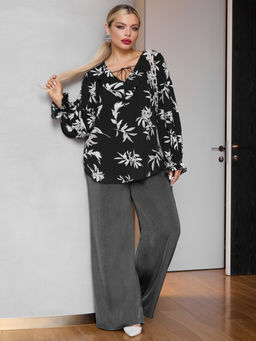 Блузка 0059-26 черный муар