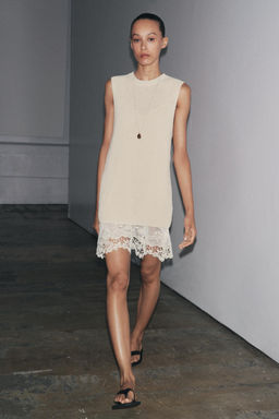 CONTRAST KNIT DRESS - Zara фото 7